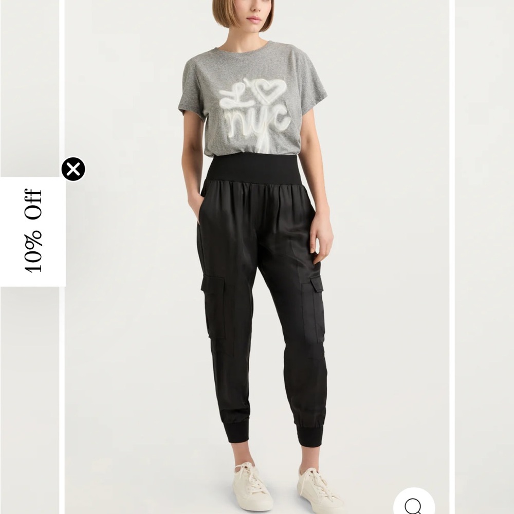 Cinq à Sept Black Cargo Joggers